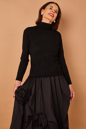 Margo waterfall skirt in Black
