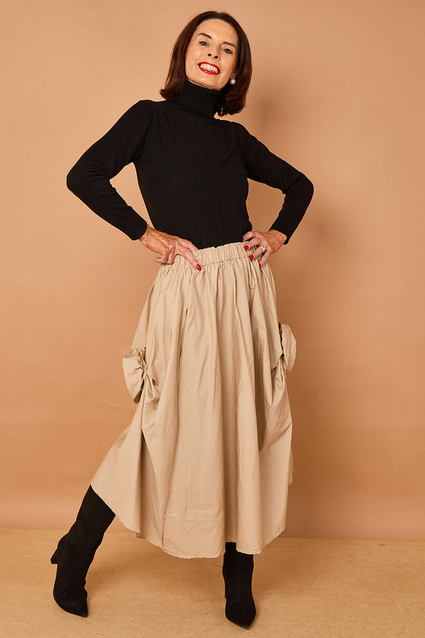 Margo waterfall skirt in stone