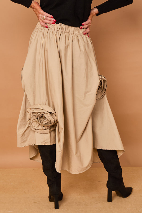 Margo waterfall skirt in stone