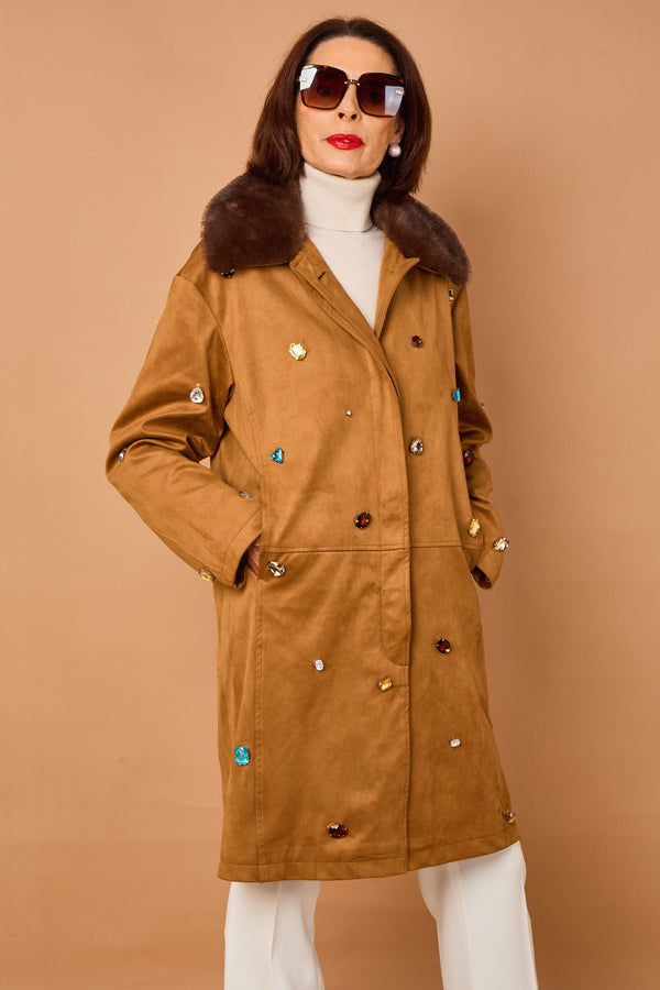 Diva Three quarter coat in camel