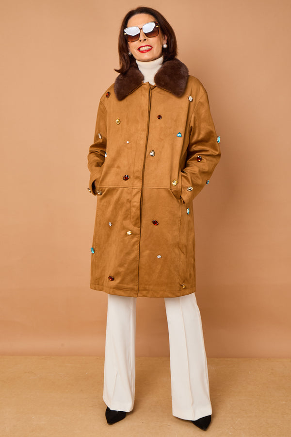 Diva Three quarter coat in camel