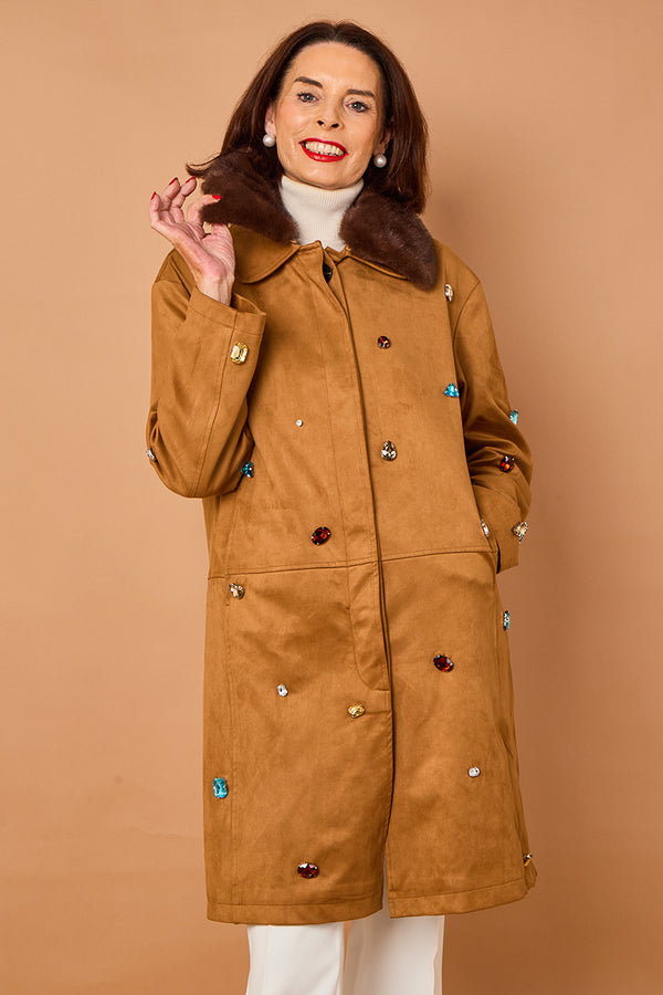 Diva Three quarter coat in camel