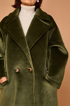 Alberto three quarter coat in sage - PRE ORDER 24TH OCTOBER DISPATCH DAY