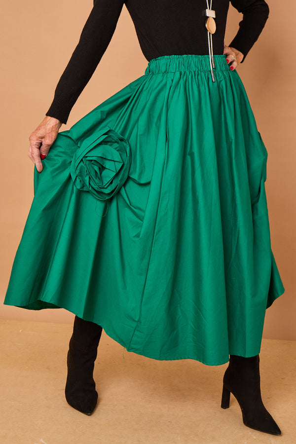 Margo waterfall skirt in teal