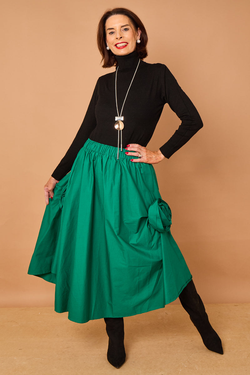 Margo waterfall skirt in teal