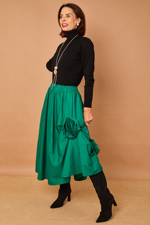 Margo waterfall skirt in teal