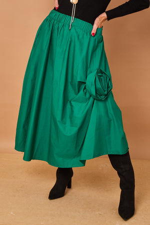 Margo waterfall skirt in teal