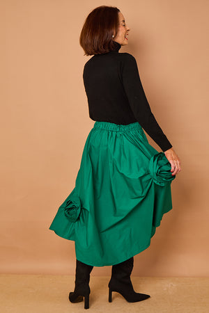Margo waterfall skirt in teal