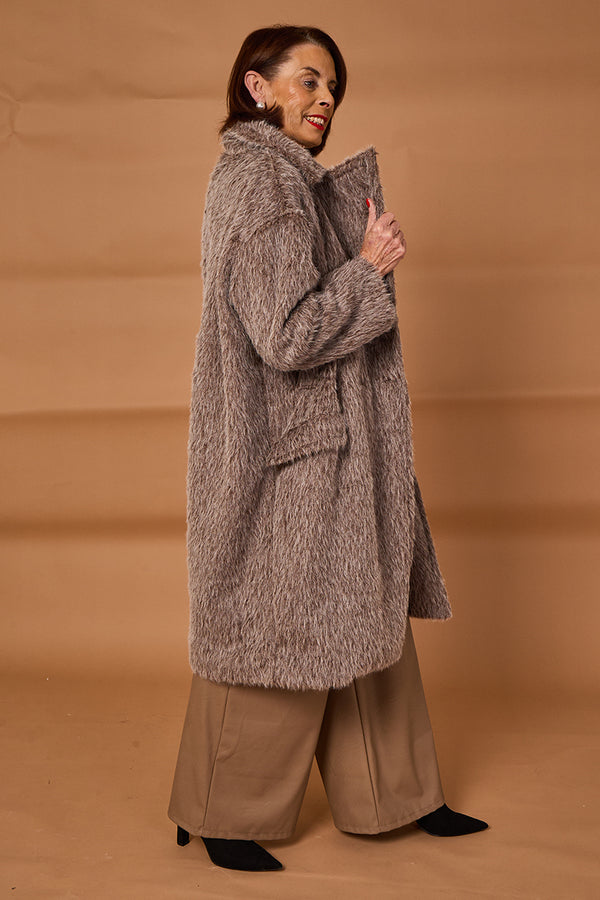 Grace three quarter coat in mocha