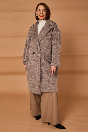 Grace three quarter coat in mocha