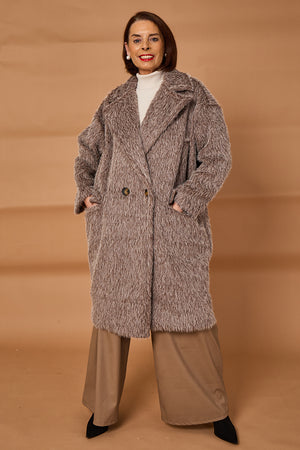 Grace three quarter coat in mocha