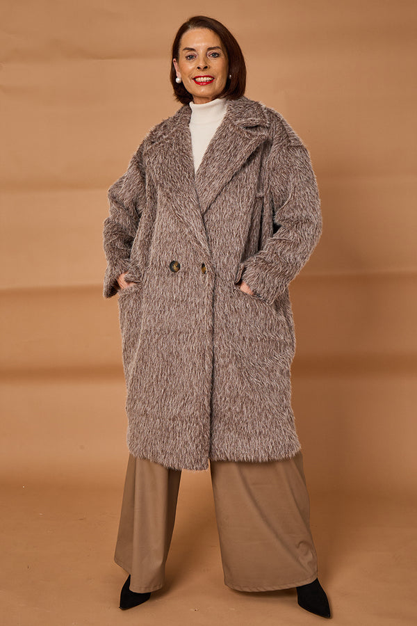 Grace three quarter coat in mocha