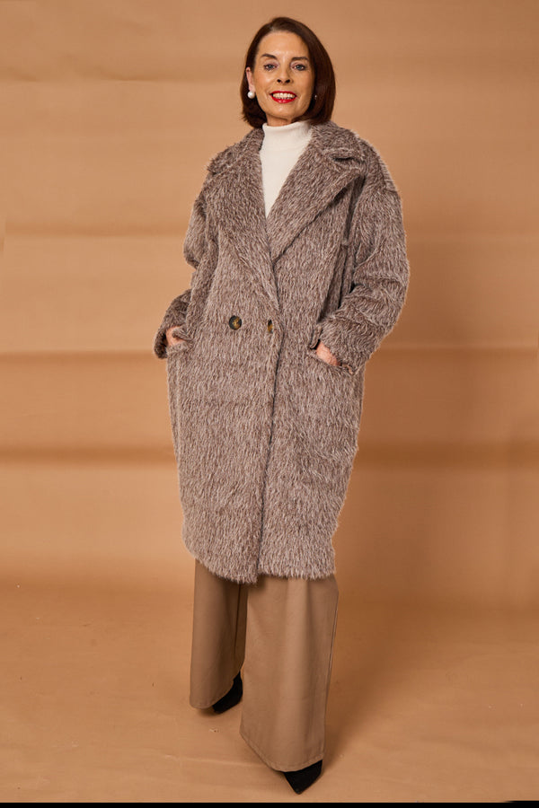 Grace three quarter coat in mocha