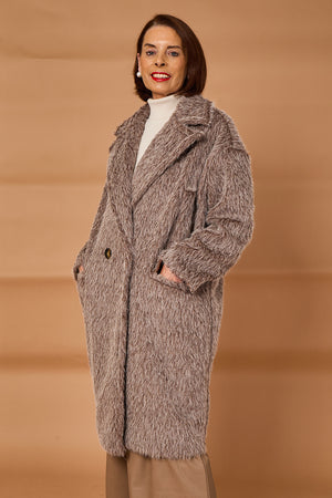 Grace three quarter coat in mocha