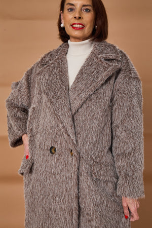 Grace three quarter coat in mocha