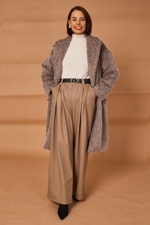 Grace three quarter coat in mocha