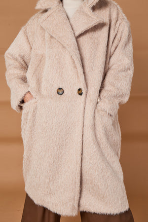 Grace three quarter coat in stone