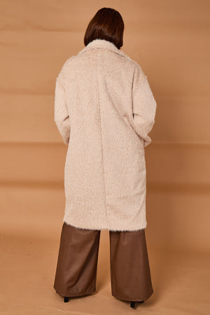 Grace three quarter coat in stone