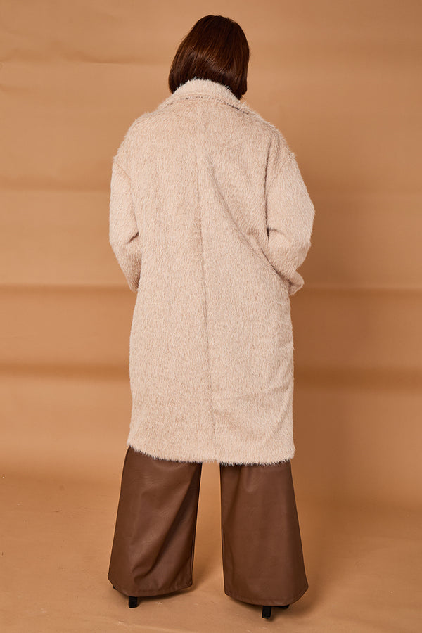 Grace three quarter coat in stone