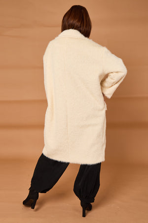 Grace three quarter coat in cream