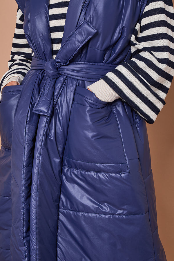 Estrella Long gilet in navy