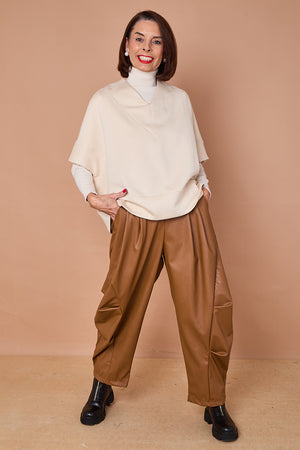 Flora batwing top in beige