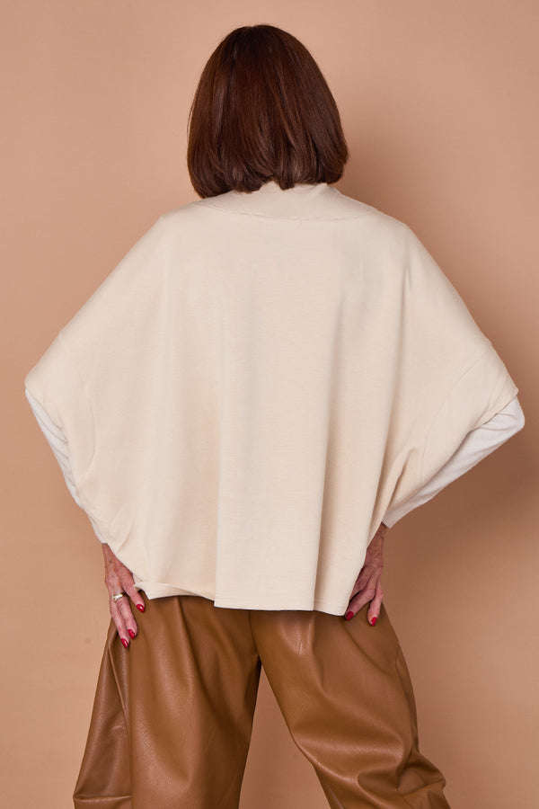 Flora batwing top in beige