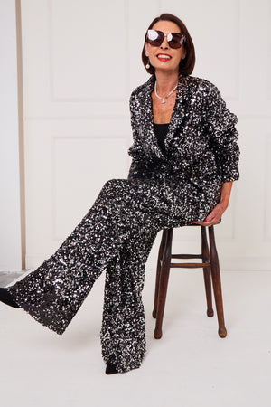 Monroe jacket in black diamante