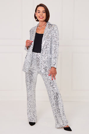 Monroe jacket in silver diamante