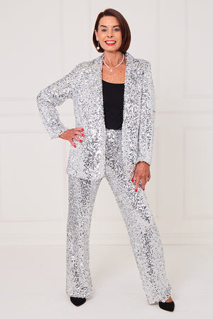 Monroe jacket in silver diamante