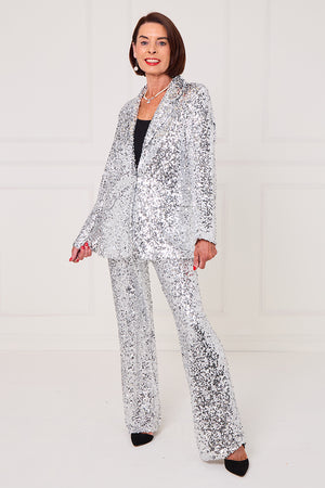Monroe jacket in silver diamante