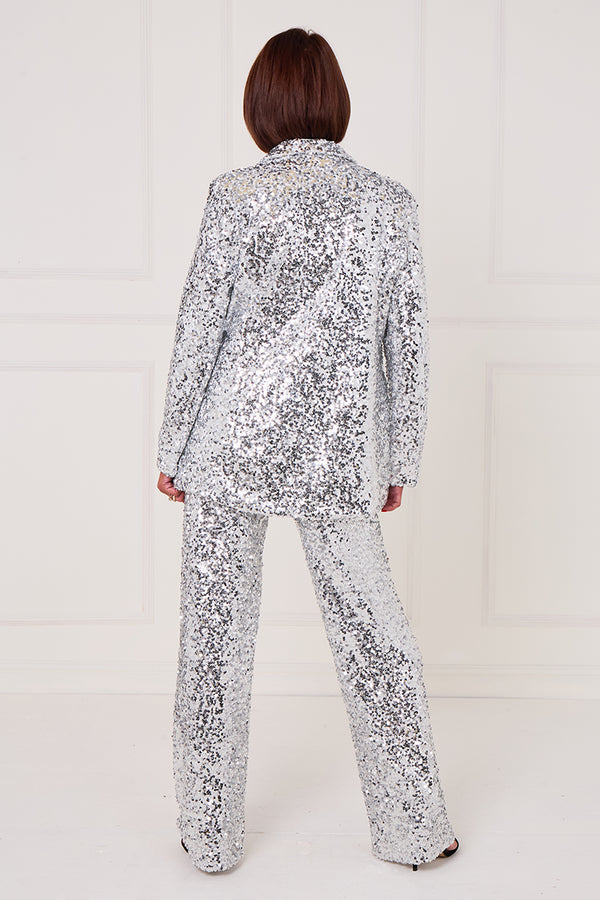 Monroe jacket in silver diamante