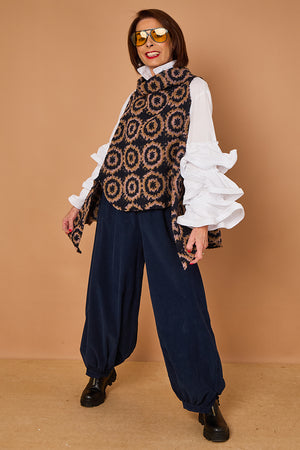 Sabrina pin cord trousers in navy