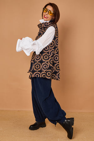 Sabrina pin cord trousers in navy