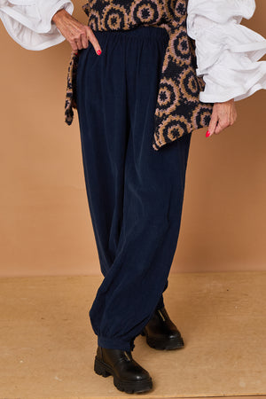 Sabrina pin cord trousers in navy
