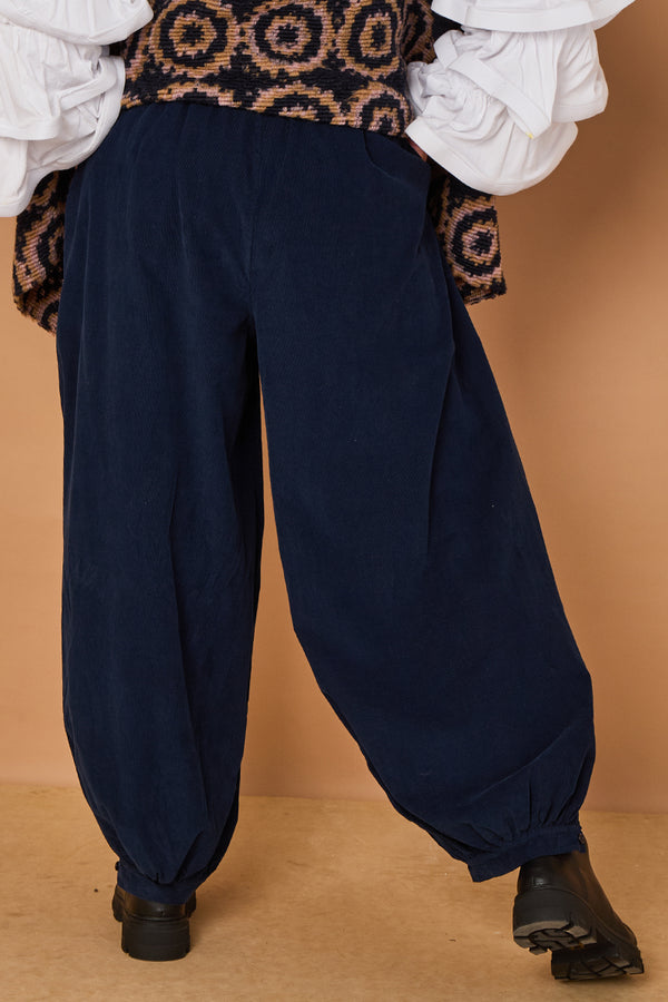 Sabrina pin cord trousers in navy