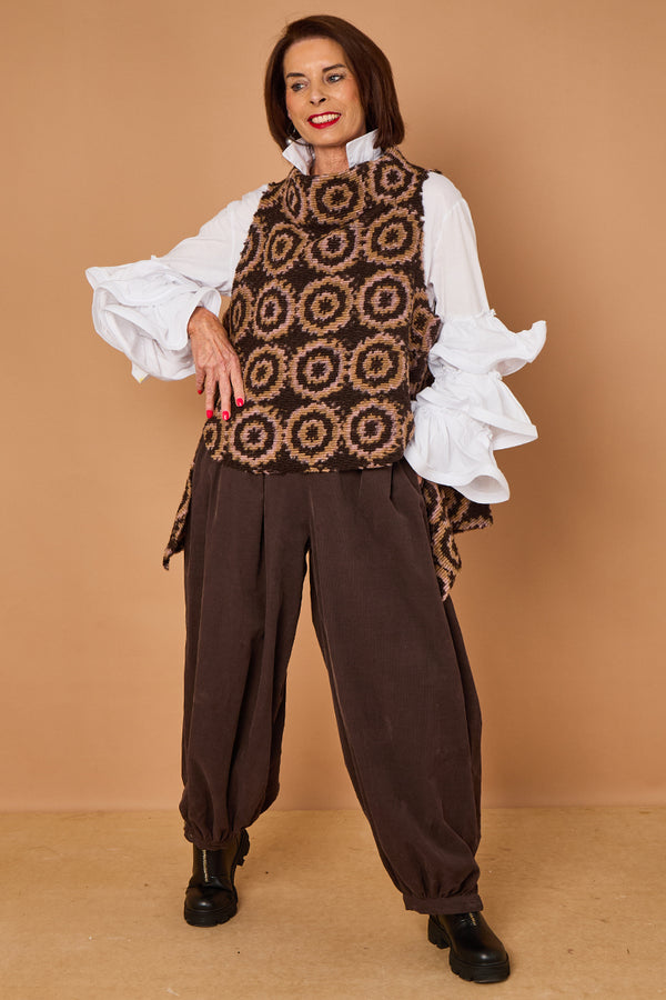 Sabrina pin cord trousers in chocolate