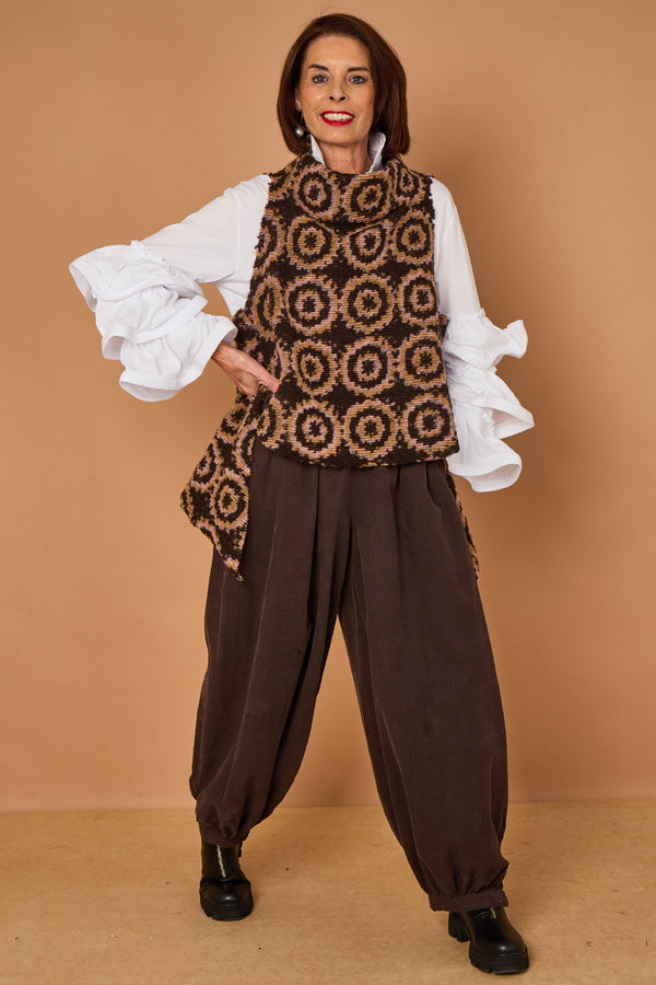 Sabrina pin cord trousers in chocolate