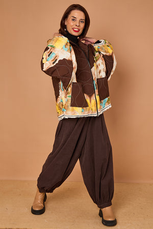 Gabriella Jacket in chocolate with Hood