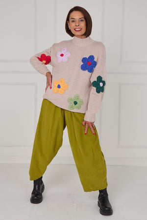 Lilly Cord Balloon Trouser In pistachio