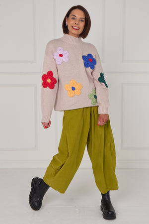 Lilly Cord Balloon Trouser In pistachio