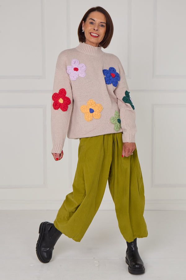 Lilly Cord Balloon Trouser In pistachio