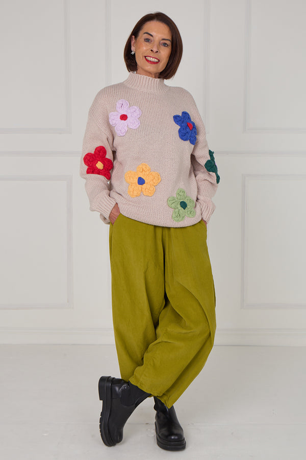 Lilly Cord Balloon Trouser In pistachio