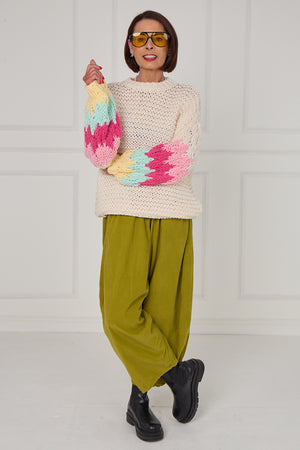 Lilly Cord Balloon Trouser In pistachio