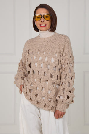 Hannah holy molly knitwear in mocha - Bond Street Store