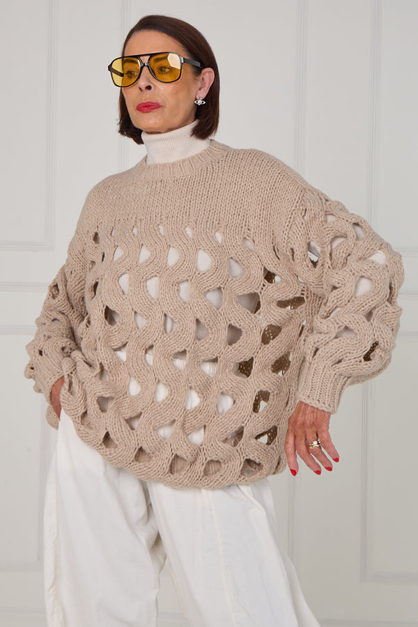 Hannah holy molly knitwear in mocha - Bond Street Store