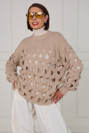 Hannah holy molly knitwear in mocha - Bond Street Store