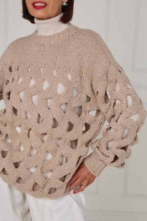 Hannah holy molly knitwear in mocha - Bond Street Store