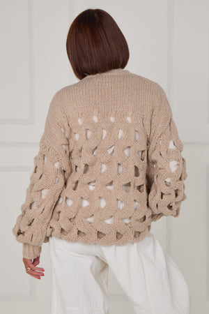 Hannah holy molly knitwear in mocha - Bond Street Store