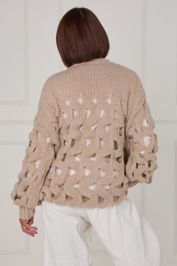 Hannah holy molly knitwear in mocha - Bond Street Store